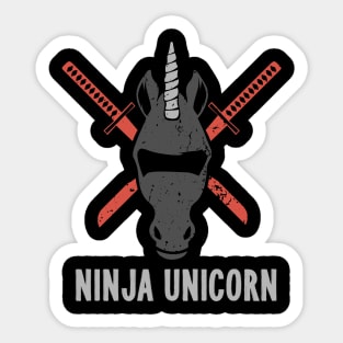 Cool Ninja Unicorn Sticker